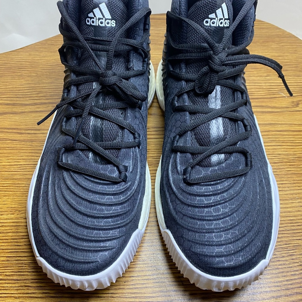 2017 Tyler Zeller Brooklyn Nets Game Used Black/White Adidas Size 12